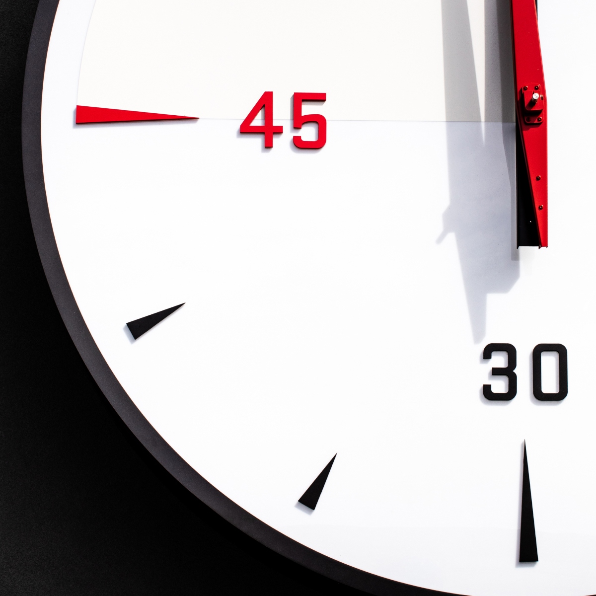 A closeup of the game clock we designed for Allianz Field. The analog clock is an homage to the scoreboard from NSC—the teams original home back when they played in NASL.