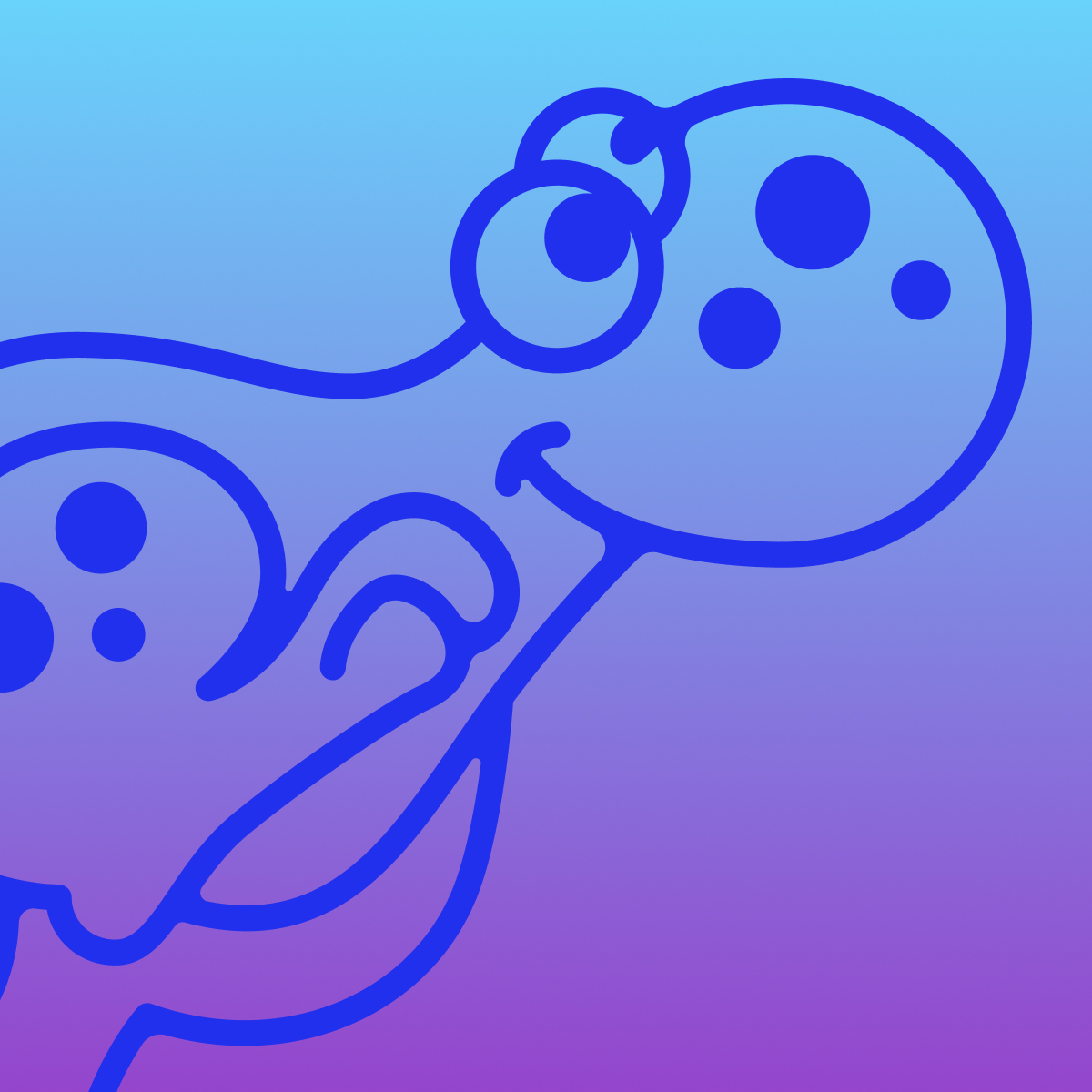 A graphic illustration of a Nerd character smiling on a colorful background.